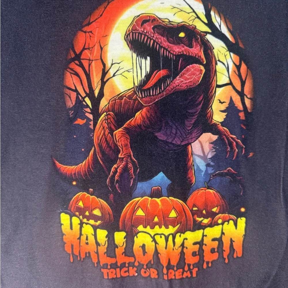 TWO Halloween Kids Shirts!! – Pokémon Pikachu (S) & T-Rex Shein (6Y) - Picture 4 of 7